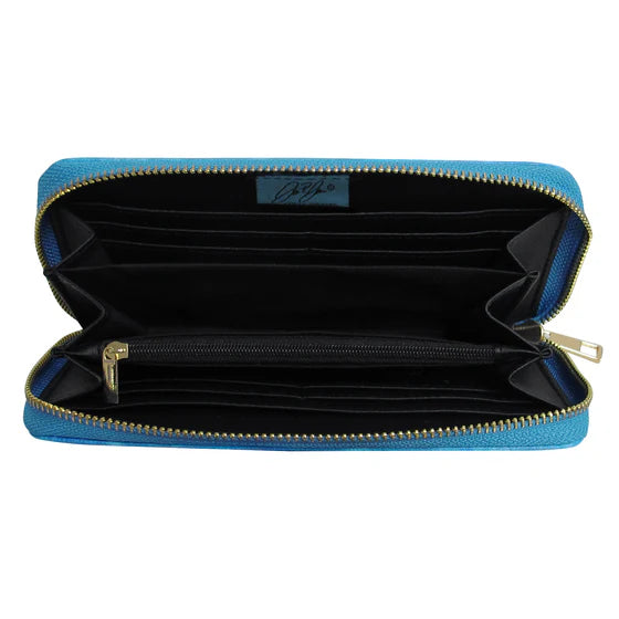 James Johnson Love Birds Zip-Around Wallet