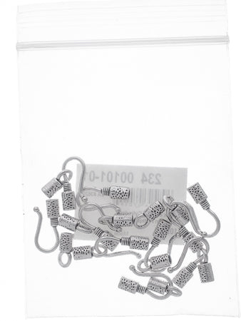 Hook & Eye - Cylinder 27x8mm Antique Silver