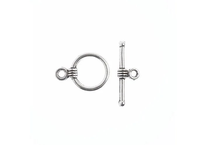 Toggle Clasp 11mm Antique Silver 9pcs