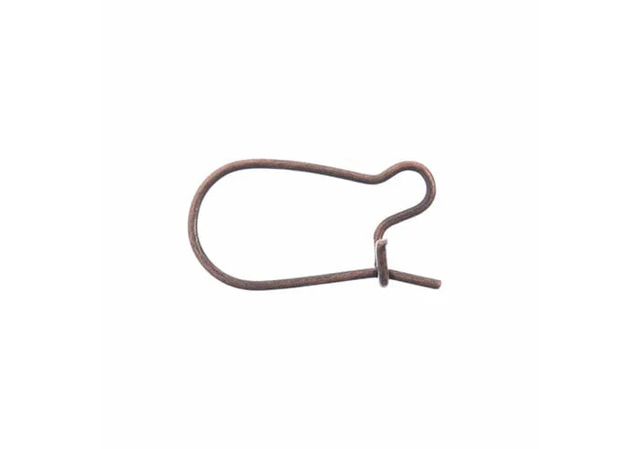 Earwire Kidney (apx 19x10mm) Antique Copper 46pcs