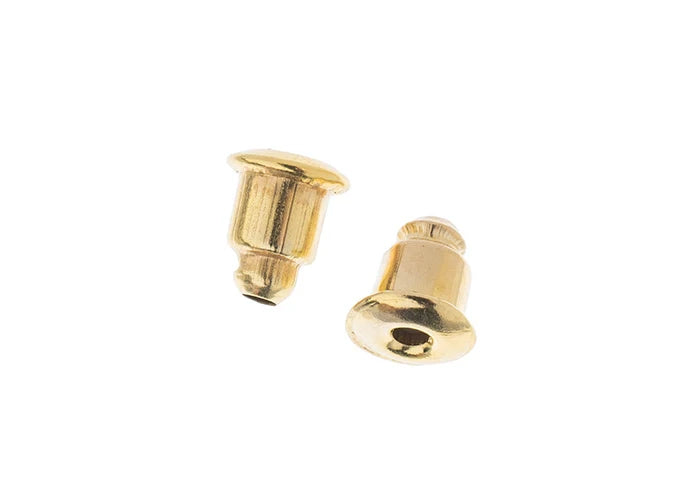 Earring Bullet Clutch 4.5x5mm Gold 10pcs
