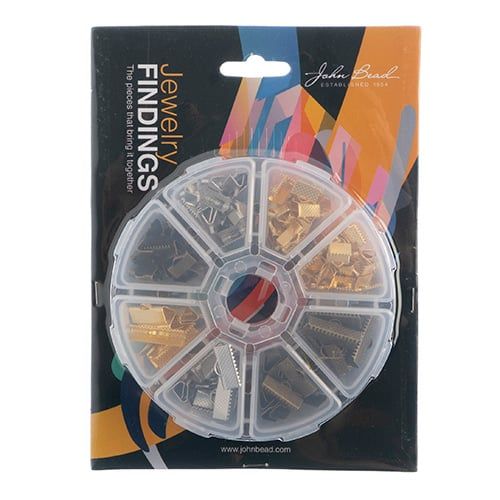 Findings - Assortment Round 8 Slots Clamp Ends 138pcs