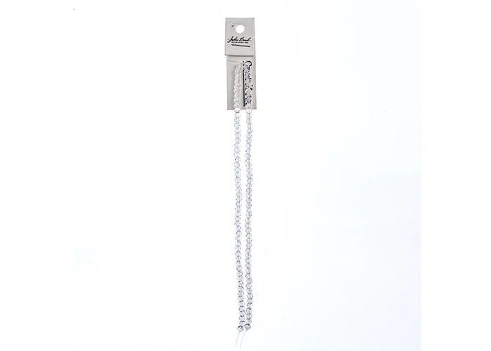 Crystal Lane DIY Rondelle 2 Strand 7in (apx110pcs) 3x4mm Transparent Crystal AB