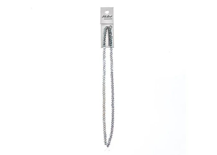 Crystal Lane DIY Rondelle 2 Strand 7in (apx110pcs) 3x4mm Transparent Green Luster