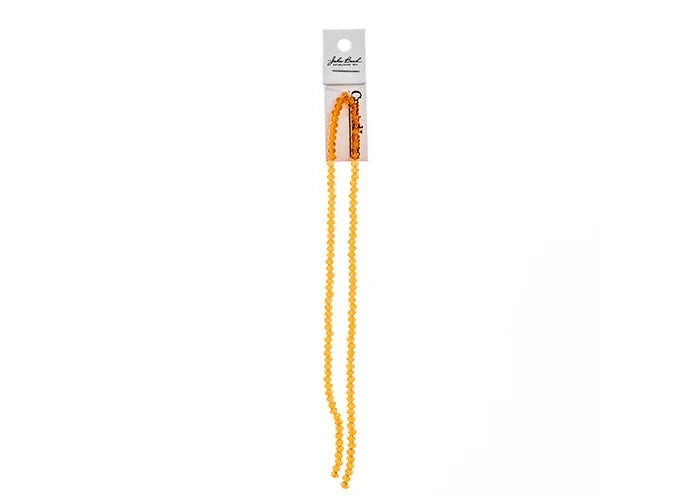 Crystal Lane DIY Rondelle 2 Strand 7in (apx110pcs) 3x4mm Transparent Orange