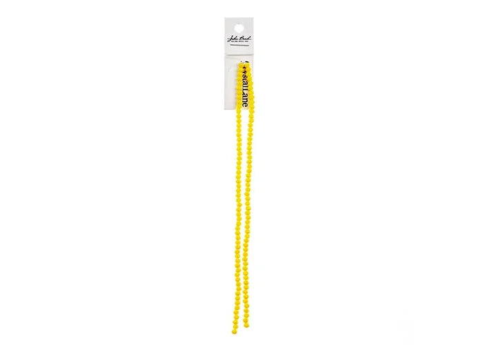 Crystal Lane DIY Rondelle 2 Strand 7in (apx110pcs) 3x4mm Opaque Yellow