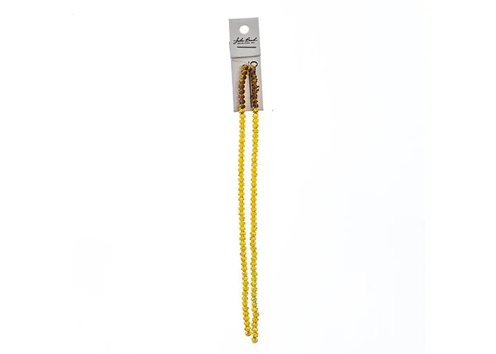 Crystal Lane DIY Rondelle 2 Strand 7in (apx110pcs) 3x4mm Transparent Light Amber w/Purple Luster