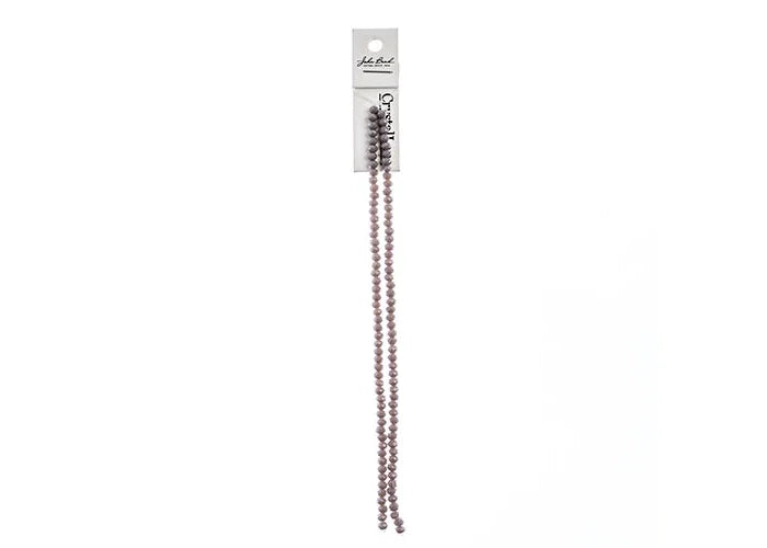 Crystal Lane DIY Rondelle 2 Strand 7in (apx110pcs) 3x4mm Opaque Grey