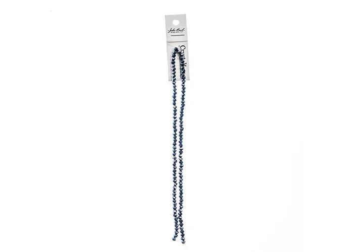 Crystal Lane DIY Rondelle 2 Strand 7in (apx110pcs) 3x4mm Opaque Gunmetal Luster