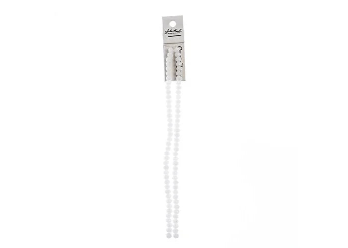 Crystal Lane DIY Rondelle 2 Strand 7in (apx78pcs) 4x6mm Opaque White Matt