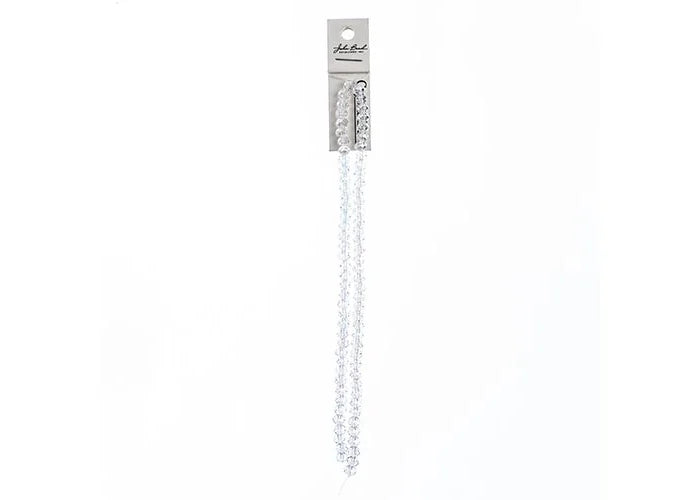 Crystal Lane DIY Rondelle 2 Strand 7in (apx78pcs) 4x6mm Transparent Crystal AB