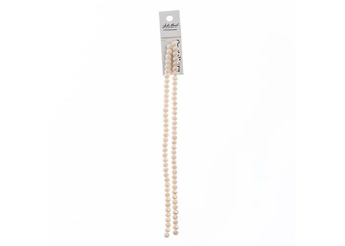 Crystal Lane Rondelle 4x6mm Opaque Cream AB