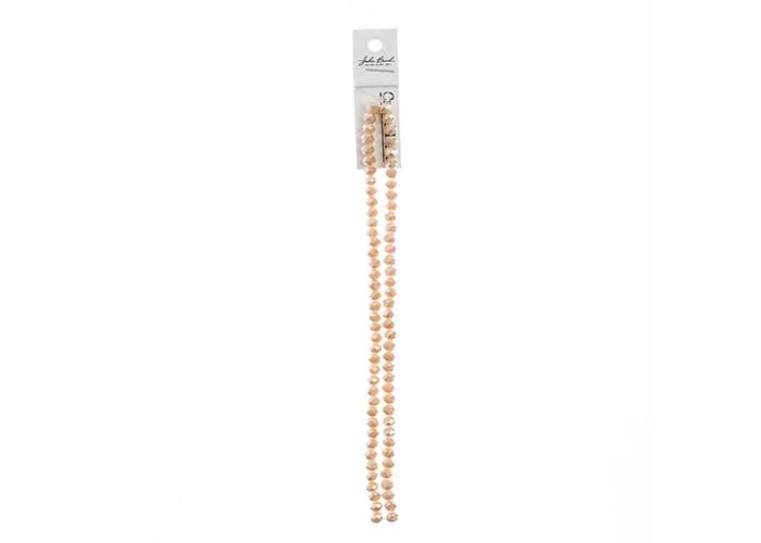 Crystal Lane DIY Rondelle 2 Strand 7in (apx78pcs) 4x6mm Opaque Light Champagne Luster