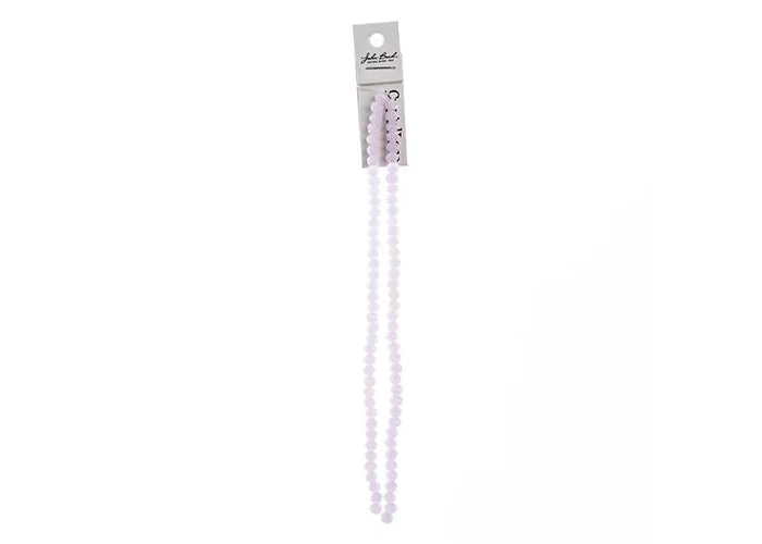 Crystal Lane DIY Rondelle 2 Strand 7in (apx78pcs) 4x6mm Opaque Pink