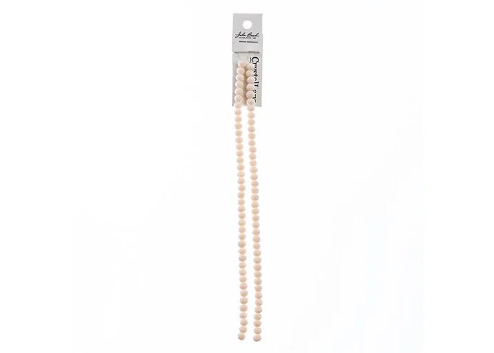 Crystal Lane DIY Rondelle 2 Strand 7in (apx78pcs) 4x6mm Opaque Light Cream