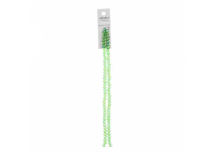 Crystal Lane DIY Rondelle 2 Strand 7in (apx78pcs) 4x6mm Transparent Green AB
