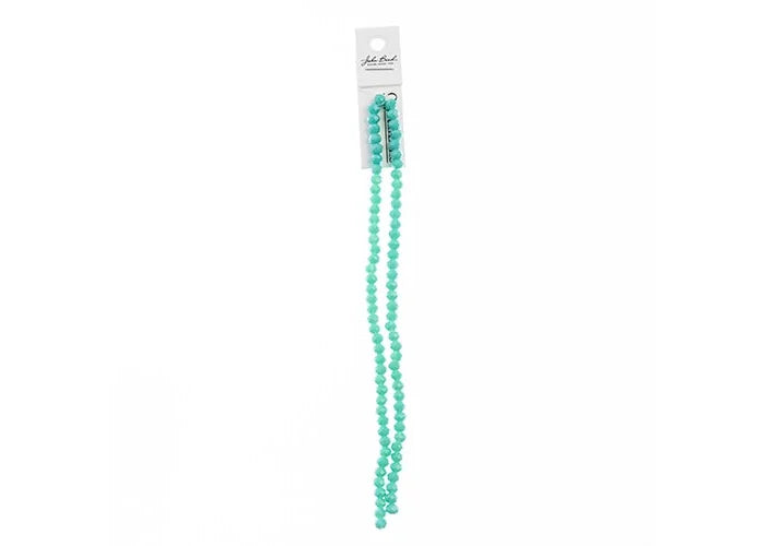 Crystal Lane DIY Rondelle 2 Strand 7in (apx78pcs) 4x6mm Opaque Turquoise Green
