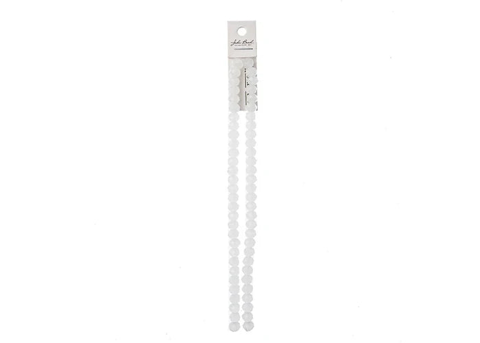 Crystal Lane DIY Rondelle 2 Strand 7in (apx58pcs) 6x8mm Opaque White Matt