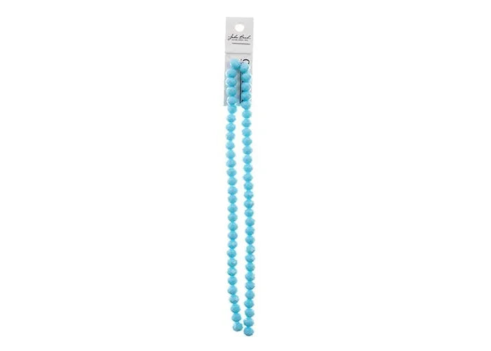 Crystal Lane DIY Rondelle 2 Strand 7in (apx58pcs) 6x8mm Opaque Blue