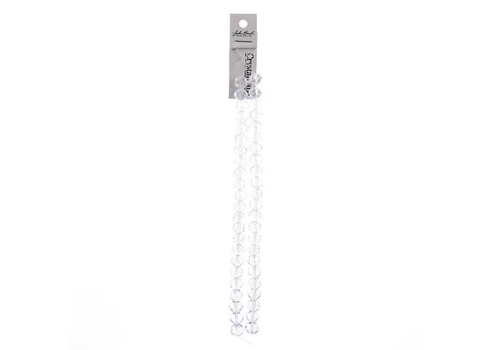 Crystal Lane DIY Rondelle 2 Strand 7in (apx46pcs) 8x10mm Transparent Crystal AB