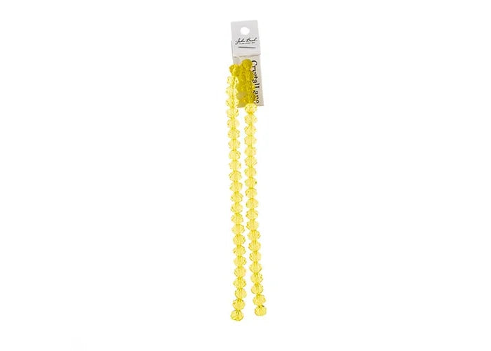 Crystal Lane DIY Rondelle 2 Strand 7in (apx46pcs) 8x10mm Transparent Yellow