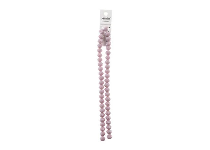 Crystal Lane DIY Rondelle 2 Strand 7in (apx46pcs) 8x10mm Opaque Mauve