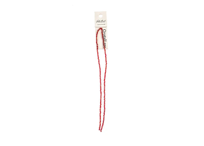 Crystal Lane DIY Rondelle 2 Strand 7in (apx246pcs) 1.5x2.5mm Transparent Red AB