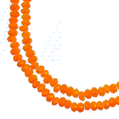 Crystal Lane DIY Rondelle 2 Strand 7in (apx246pcs) 1.5x2.5mm Opaque Orange