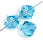Preciosa 5in Strand Rondell 31pcs 4mm Aquamarine