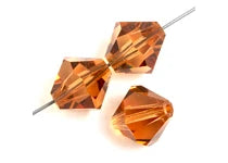 Preciosa 5in Strand Rondell 21pcs 6mm Lt Colorado Topaz