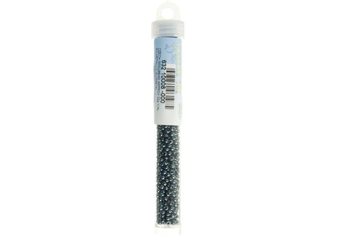CZECH SEEDBEAD APPROX 22g VIAL 8/0 METALLIC GUNMETAL