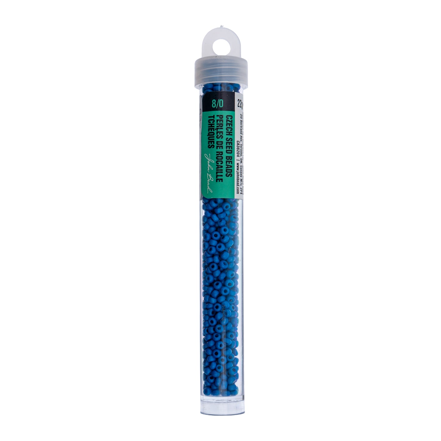 Czech Seed Beads apx. 22g Vial 8/0 Terra Intensive Blue Matt