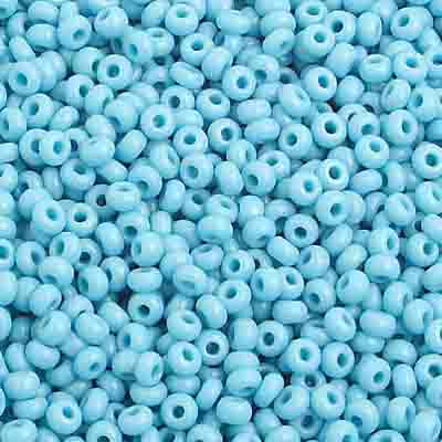 Czech Seed Beads 10/0 Opaque Turquoise Blue