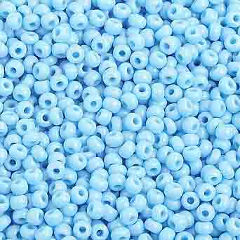 Czech Seed Beads 10/0 Opaque Light Blue