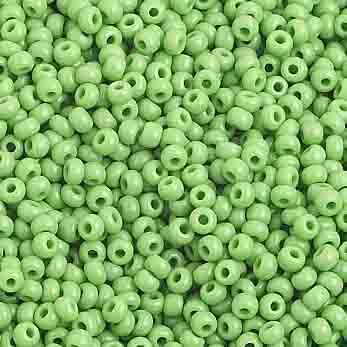 Czech Seed Beads 10/0 Opaque Light Green