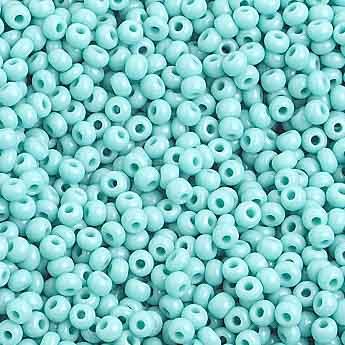Czech Seed Beads 10/0 Natural Opaque Turquoise
