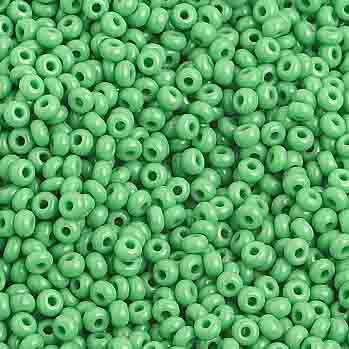 Czech Seed Beads 10/0 Opaque Medium Green