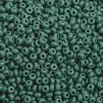 Czech Seed Beads 10/0 Opaque Dark Green