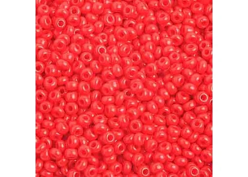 Czech Seed Beads 10/0 Opaque Light Red