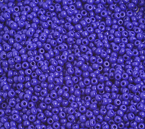 Czech Seed Beads 10/0 Opaque Dark Royal Blue