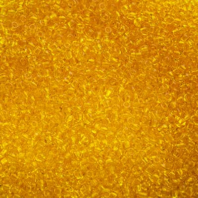 Czech Seed Beads 10/0 Transparent Yellow