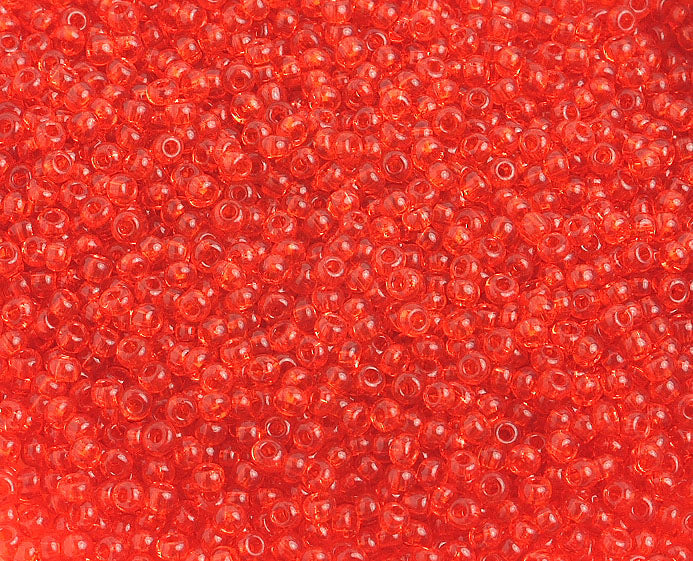 Czech Seed Beads 10/0 Transparent Orange