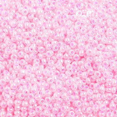 Czech Seed Beads 10/0 Pearl Dyed Rose