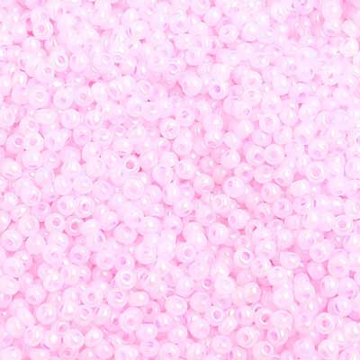 Czech Seed Beads 10/0 Opaque Dyed Iris Pink