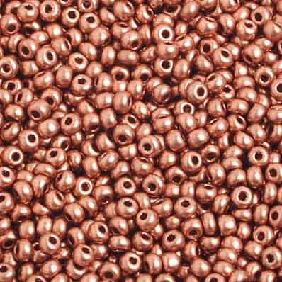 Czech Seed Beads 10/0 Metallic Copper Matt