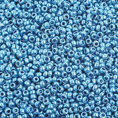 Czech Seed Beads 10/0 Metallic Blue