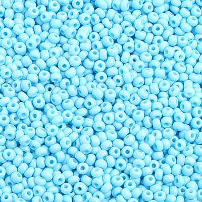 Czech Seed Beads 10/0 Opaque Aqua Matt