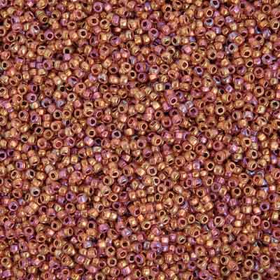 Czech Seed Beads 10/0 Dyed Pink AB SOLGEL