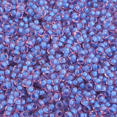 Czech Seed Beads 10/0 C/L Pink/Blue Terra Color