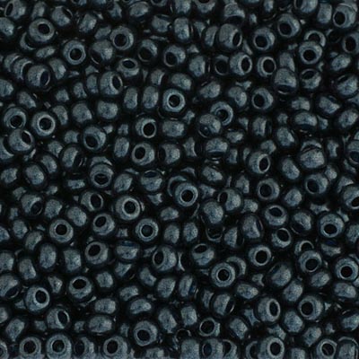 Czech Seed Beads 10/0 Jet-Terra Pearl Blue Dyed